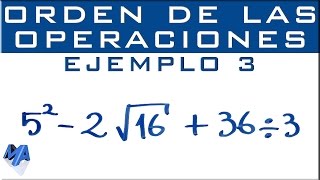 Operaciones combinadas  suma resta multiplicación división potenciación radicación  Ejemplo 3 [upl. by Feliza573]