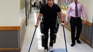 quotWearable robotquot gives paralyzed patients hope for life without wheelchair [upl. by Annala]