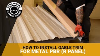 How to Install Gable Trim For R Panel and PBR Metal Roofing Includes Cutting Rake At Eave And Peak [upl. by Sivolc]