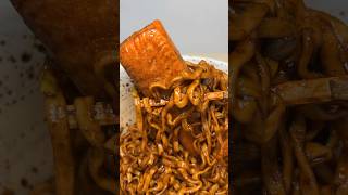 spicy and black bean sauce noodles with spicy tofu asmr koreanfood [upl. by Thomasa]