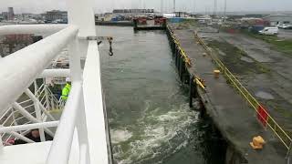 MV Alfred leaving Ardrossan for Brodick Isle of Arrandavetheraverovingtherock [upl. by Toney]