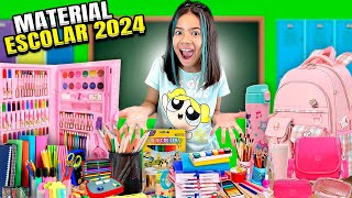 COMPRANDO MUITO MATERIAL ESCOLAR 2024 PRA MIKAELLY [upl. by Retsek]