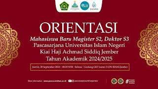 Orientasi dan Stadium Generale Mahasiswa Baru Pascasarjana UIN KHAS Jember [upl. by Doe]