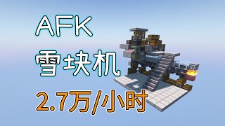 产量大到用不完！AFK雪块机，1727万产量。超实用系列Minecraft121我的世界 [upl. by Milzie591]