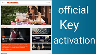 MagOne – Responsive Magazine Blogger Template Sneeit License Key activation [upl. by Mowbray]