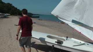 Rigging a Sunfish Sailboat [upl. by Eesdnyl]