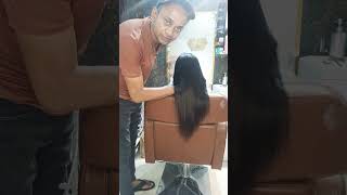 LOreal Hair Smoothing  Hair Straightening  Kerasmooth Hair Transformation 😱 [upl. by Asiruam]