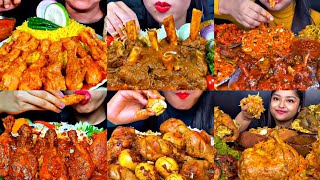 ASMR EATING SPICY CHICKEN CURRY MUTTON CURRY BIRYANI  BEST INDIAN FOOD MUKBANG Foodie India [upl. by Carothers367]