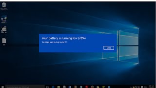 How to enable low battery notification alert in windows 10 and Windows 11 [upl. by Wyck]