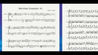 Marimba Duet Marimba Invention 1 [upl. by Llenrag419]