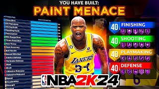 NEW “PAINT MENACE” BUILD is THE BEST CENTER BUILD in NBA 2K24 HOF REBOUND CHASER 99 REBOUND amp MORE [upl. by Yasmar724]