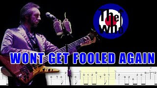 The Who  Wont Get Fooled Again Bass Tabs  Tutorial By John Entwistle [upl. by Asirralc303]