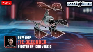 TIE DEFENDER 4 STAR UNLOCK TESTING LIVE  FULL AUTO EXECUTOR  STAR WARS GALAXY OF HEROES [upl. by Rozalie163]