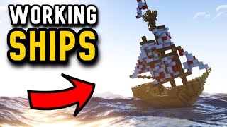 WORKING SHIPS Minecraft Mod Showcase  Eureka Ships [upl. by Wallack308]