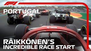 Kimi Raikkonens Incredible Race Start  2020 Portuguese Grand Prix [upl. by Cudlip489]