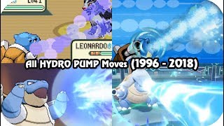 Evolution of Pokémon Moves  HYDRO PUMP 1996  2018 [upl. by Leihcim]