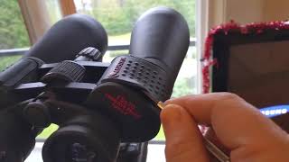 Collimate Celestron Skymaster Binoculars [upl. by Nerrat]