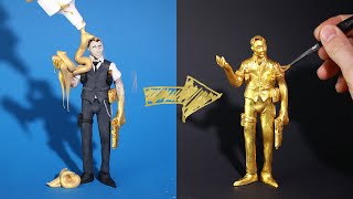 My own MIDAS Challenge – with clay amp gold paint Fortnite Battle Royale [upl. by Thacher573]