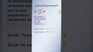 ¿Cómo SIMPLIFICAR FRACCIONES super fácil matemática maths [upl. by Ahcatan]