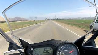 YAMAHA FZ6R TOP SPEED [upl. by Imogen467]