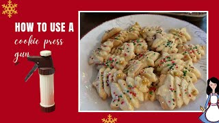 How to use a cookie press gun christmascookies cookies cookiepressgun [upl. by Luci135]