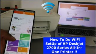 How To Do WiFi SetUp of HP Deskjet 2700 Series AllInOne Printer [upl. by Hurlee381]