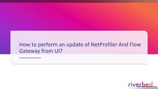 Update NetProfiler Via GUI [upl. by Ynaffital659]