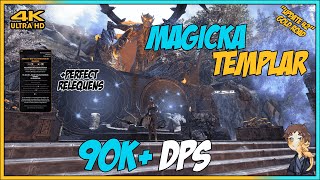 ESO Magicka Templar 90K  DPS Parse  UPDATE 42 Gold Road [upl. by Maillliw]