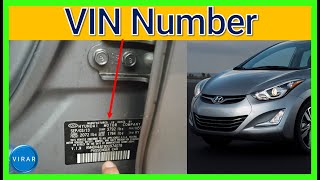 VIN Number Locations  Hyundai Elantra 20112016 [upl. by Egroeg]