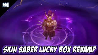 Skin Saber Lucky Box Revamp  Mobile Legends Advance [upl. by Magbie]