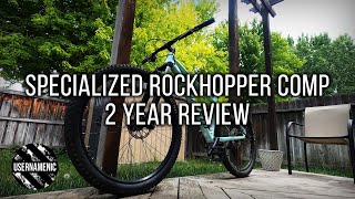 Specialized Rockhopper Comp 2 YEAR REVIEW  1000 Hardtail [upl. by Segal513]