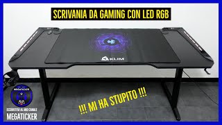 Scrivania da Gaming KLIM K140 con LED RGB  Completa Bella Economica e Resistente VE LA CONSIGLIO [upl. by Broeker767]