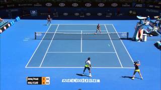 Shot Of The Day Leander Paes SF  Australian Open 2015 [upl. by Inot210]