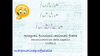 Integrali funzioni razionali fratte con denominatore con delta negativo Livello 2 [upl. by Obocaj]