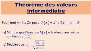 théorème des valeurs intermédiaires TVI corollaire du TVI  fonction continue [upl. by Leirbma]