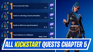 Fortnite Complete Kickstart Quests  How to EASILY Complete Kickstart Quests Challenges in Chapter 5 [upl. by Darnoc]