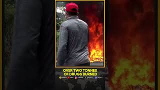 Over two tonnes of drugs burned  WION News  English News [upl. by Ahtnama]