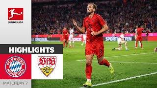 Unstoppable Kane Scores Hattrick  FC Bayern München  VfB Stuttgart 40  Highlights  Matchday 7 [upl. by Barrie]