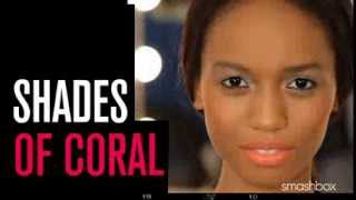 Tutorial de Maquiagem Smashbox Tons de Coral com Megatint Long Wear Lip Color [upl. by Ayotl351]