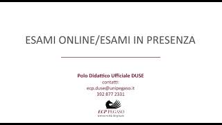 6COME FUNZIONANO GLI ESAMI E LE SEDI DI ESAME esami online esami in presenza [upl. by Tebzil]