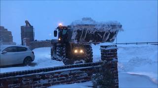 Ploughing snow with the 4220 JCB Fastrac [upl. by Floris]