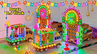 DIY Mini DJ Gauri Ganpati Trolley Big DJ Truck  Durga Pooja DJ Loading New Kaali Visarjan DJ Truck [upl. by Nivloc]