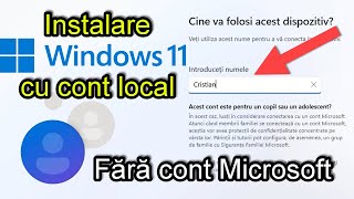 Instalare Windows 11 cu cont local  fără cont Microsoft [upl. by Bambie84]