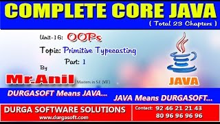 Core Java  OOPS Primitive Typecasting Part  1 [upl. by Acinorehs763]