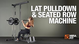 Mirafit Plate Loaded Lat Pulldown amp Seated Row Machine [upl. by Acinnod]