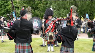 Strathisla Pipe band display playing Balmoral during 2023 Gordon Castle Estate Highland Games [upl. by Critchfield]