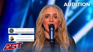 Youtuber Madilyn Bailey TROLLS Her Haters With quotHate Commentsquot Song on Americas Got Talent [upl. by Tucky]