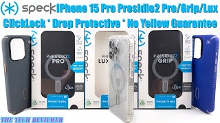 Speck Presidio2 ProGripLux Great iPhone 15 Pro Protective Cases with ClickLock Mega MagSafe Hold [upl. by Riordan582]