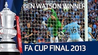 Ben Watsons winning goal for Wigan vs Manchester City FA Cup Final 2013 [upl. by Adalbert]