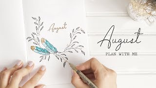 PLAN WITH ME  August 2018 Bullet Journal Setup  w ChristineMyLinh [upl. by Fulbright168]